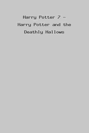Harry Potter 7 - Harry Potter and the Deathly Hallows cover
